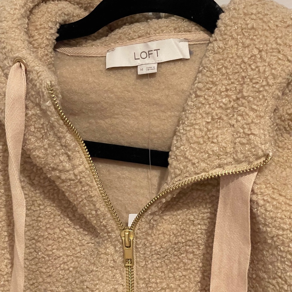 Loft Tan Fleece Pullover top